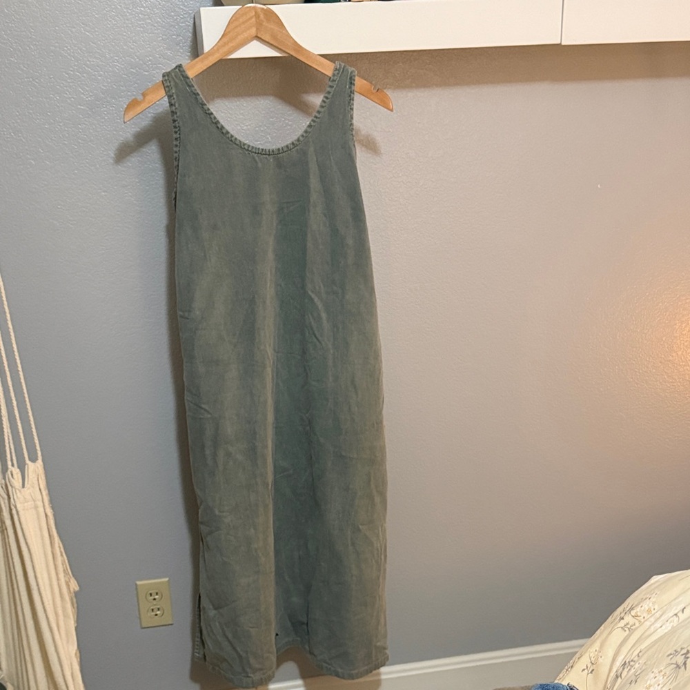 Green jumper dress